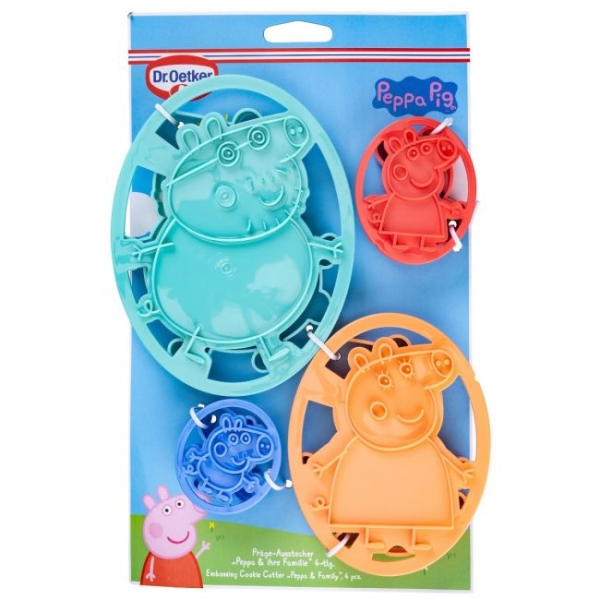 Cookie Cutter with Embosser - Peppa Pig & Family
